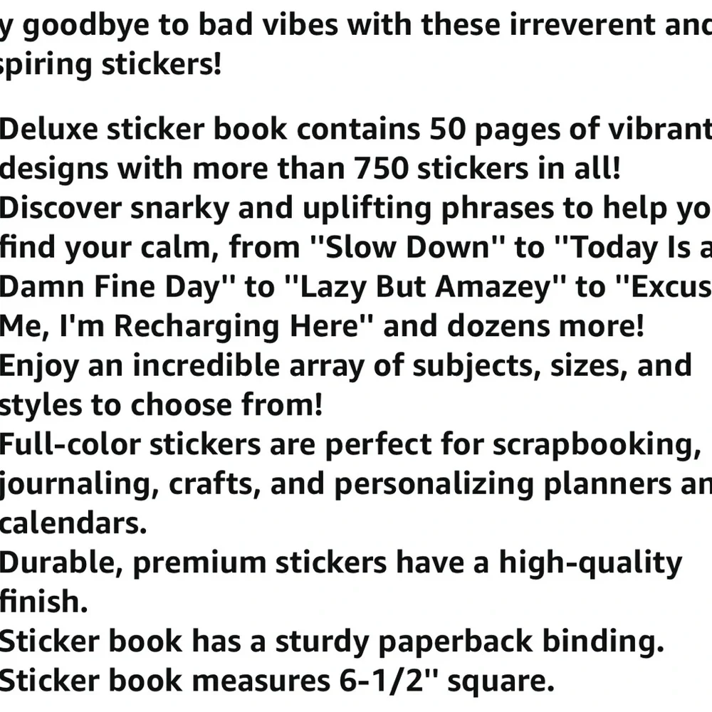 Inner F*cking Peace Sticker Book